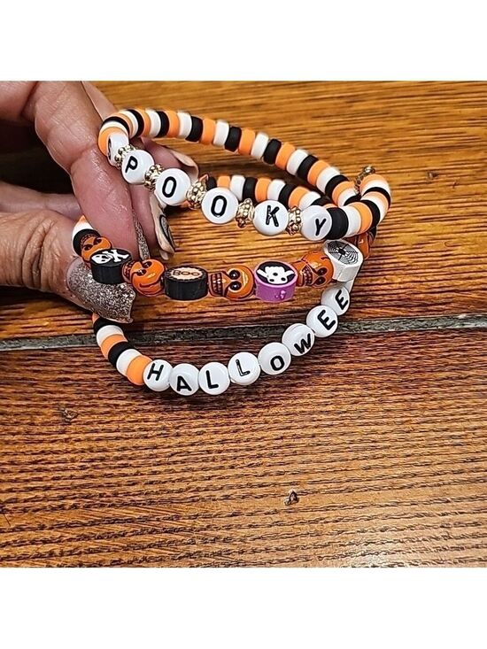 Jewelry - Halloween 3 layer wrap bracelet